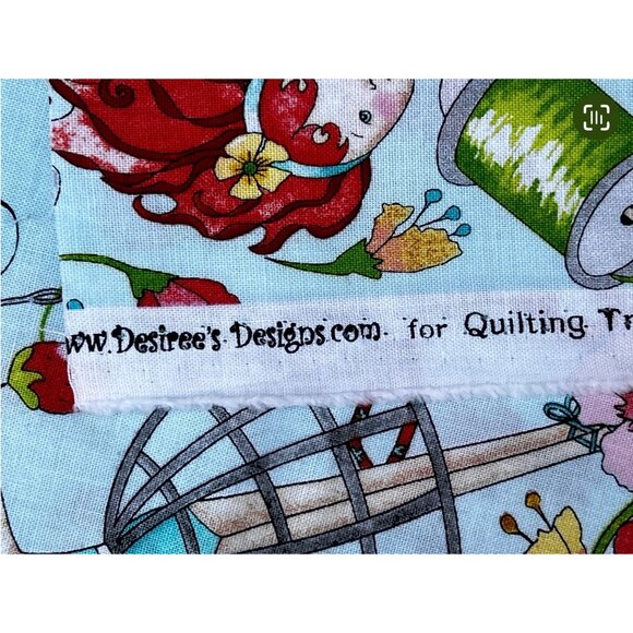 Desirees Designs Fabric Sewing Fairies 44"x21" Cotton Multicolor Crafts Sewing - Picture 3 of 6